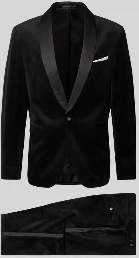 Lindbergh Slim fit pak van fluweel