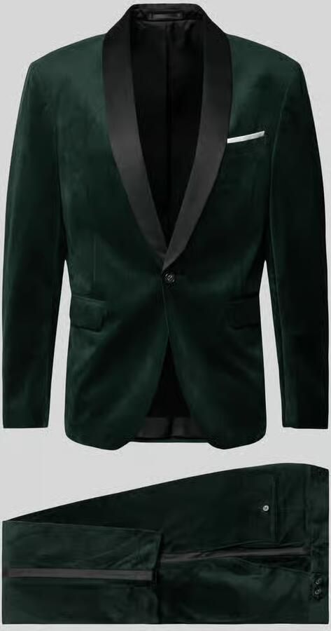 Lindbergh Slim fit pak van fluweel