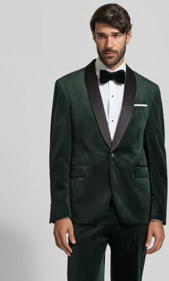 Lindbergh Slim fit pak van fluweel - Foto 3