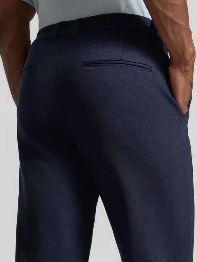 Lindbergh Slim fit stoffen broek met omgeslagen broekspijpen - Foto 2