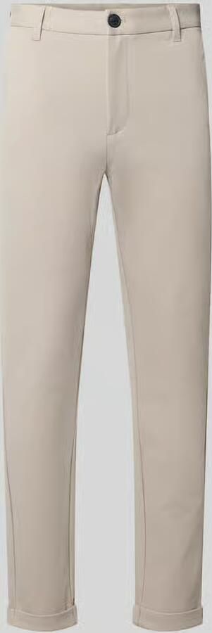 Lindbergh Slim fit stoffen broek met omgeslagen broekspijpen - Foto 4