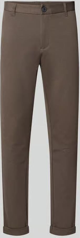 Lindbergh Slim fit stoffen broek met omgeslagen broekspijpen - Foto 2