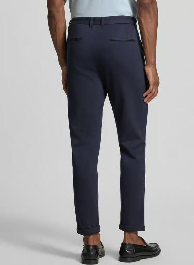 Lindbergh Slim fit stoffen broek met omgeslagen broekspijpen - Foto 4