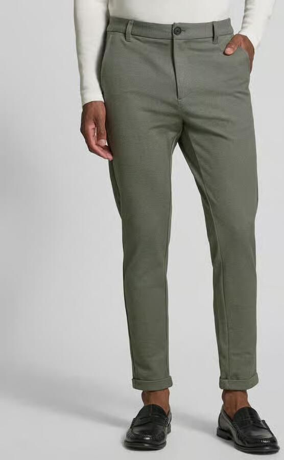 Lindbergh Slim fit stoffen broek met omgeslagen broekspijpen - Foto 5