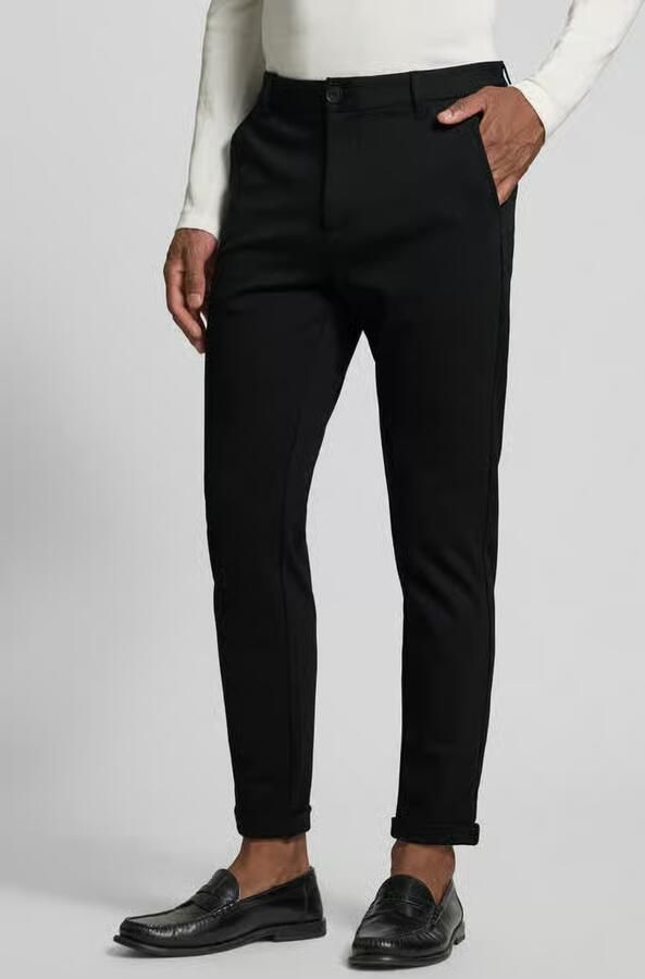 Lindbergh Slim fit stoffen broek met omgeslagen broekspijpen - Foto 3