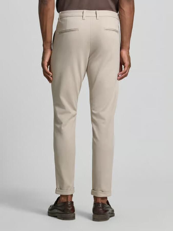 Lindbergh Slim fit stoffen broek met omgeslagen broekspijpen - Foto 3