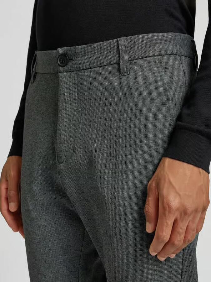 Lindbergh slim fit broek met viscose in verkorte pasvorm