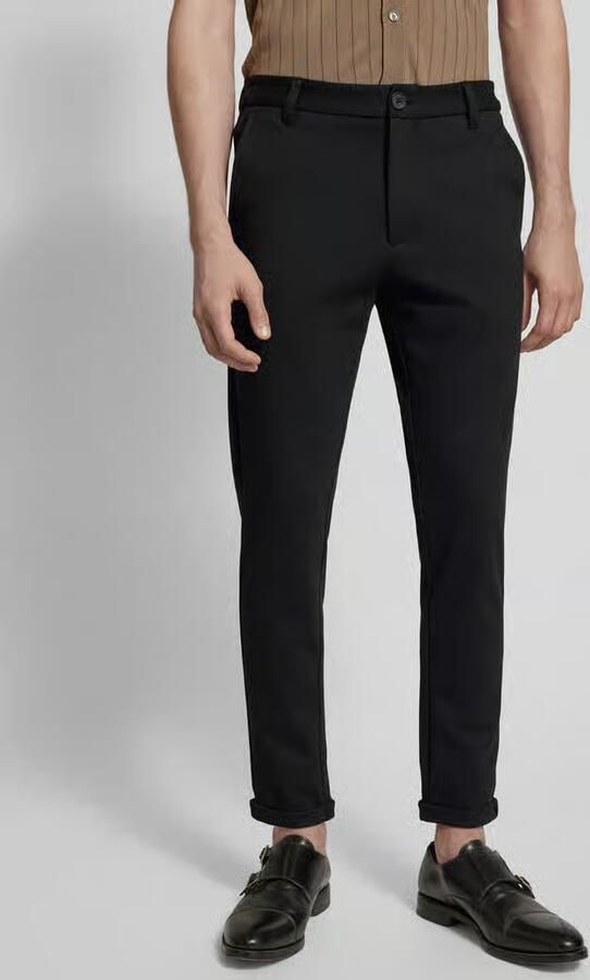 Lindbergh Slim fit stoffen broek met verkorte snit - Foto 4