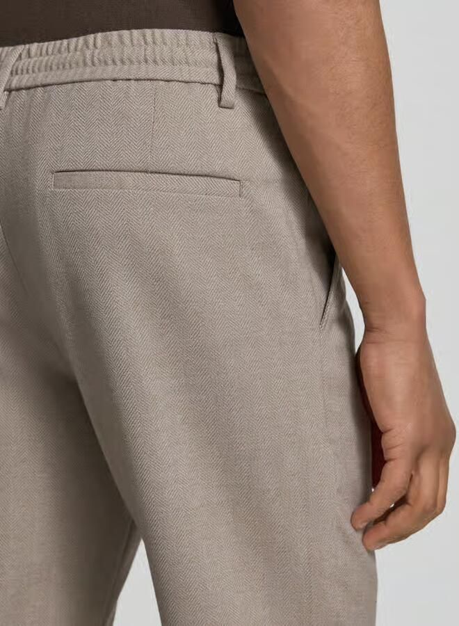 Lindbergh slim fit stoffen broek met viscose