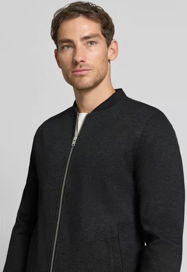 Lindbergh Slim fit sweatjack met opstaande kraag - Foto 2