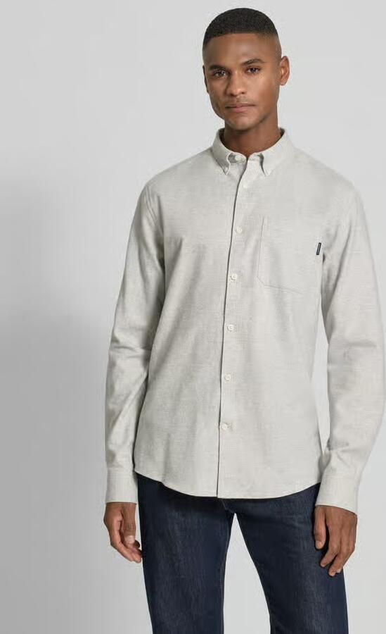 Lindbergh Slim fit vrijetijdsoverhemd met borstzak model 'Brushed' - Foto 2
