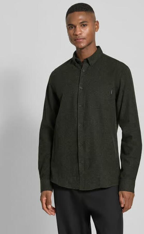 Lindbergh Slim fit vrijetijdsoverhemd met borstzak model 'Brushed' - Foto 2