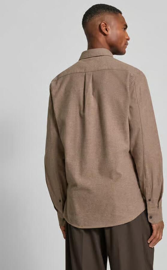 Lindbergh Slim fit vrijetijdsoverhemd met borstzak model 'Brushed'