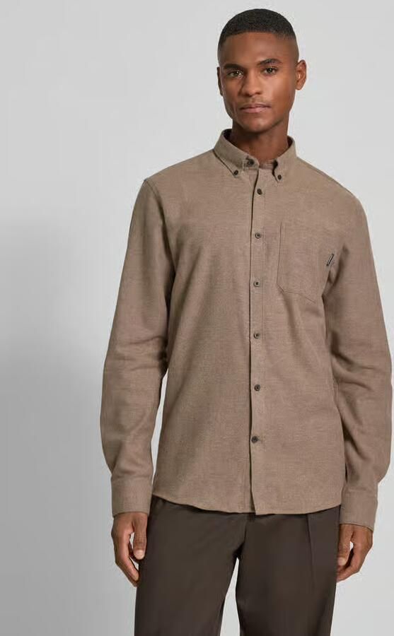 Lindbergh Slim fit vrijetijdsoverhemd met borstzak model 'Brushed' - Foto 2