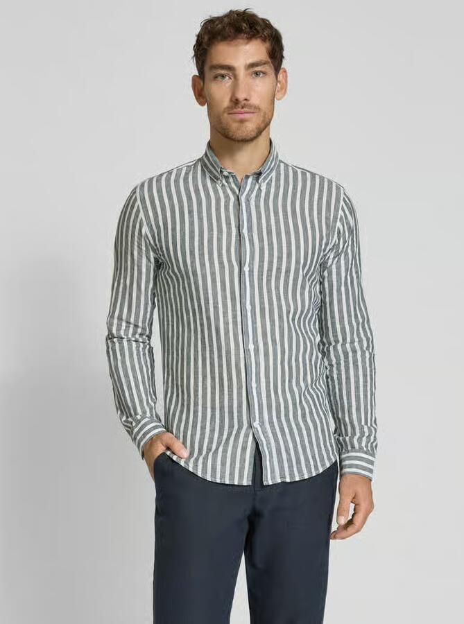 Lindbergh Slim fit vrijetijdsoverhemd met button-downkraag - Foto 2