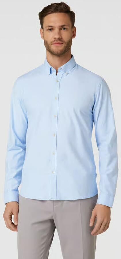 Lindbergh Slim fit vrijetijdsoverhemd met button-downkraag model 'Oxford' - Foto 8