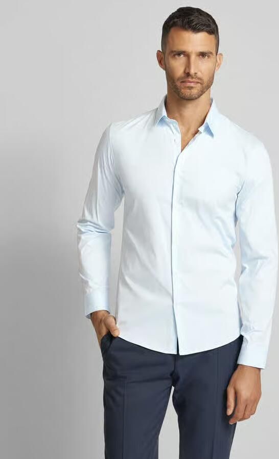 Lindbergh Slim fit vrijetijdsoverhemd met kentkraag - Foto 2