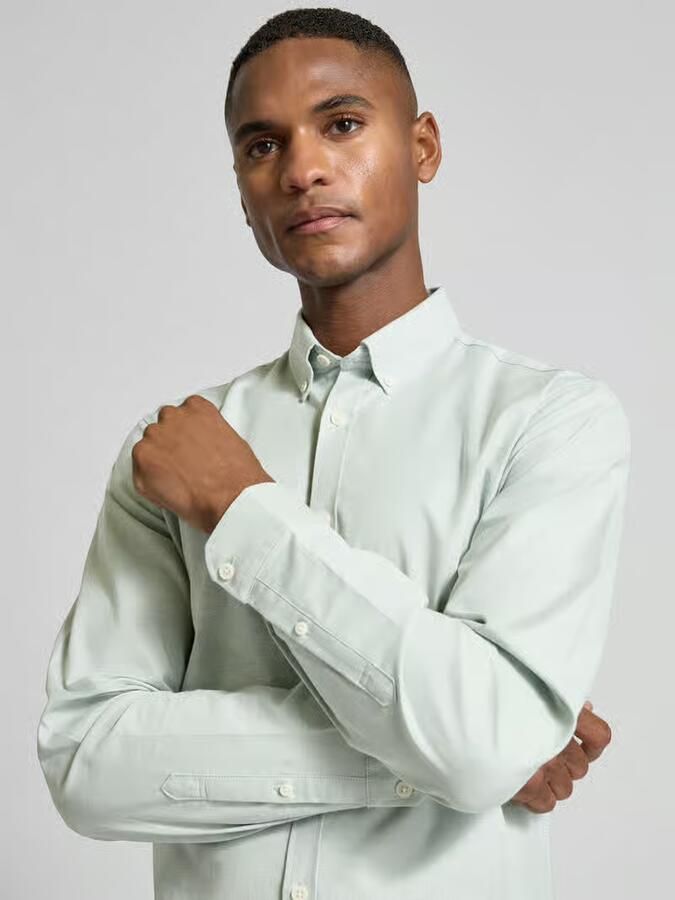 Lindbergh Slim fit vrijetijdsoverhemd met knoopsluiting model 'Oxford'