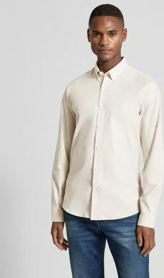 Lindbergh Slim fit vrijetijdsoverhemd met knoopsluiting model 'Oxford' - Foto 2