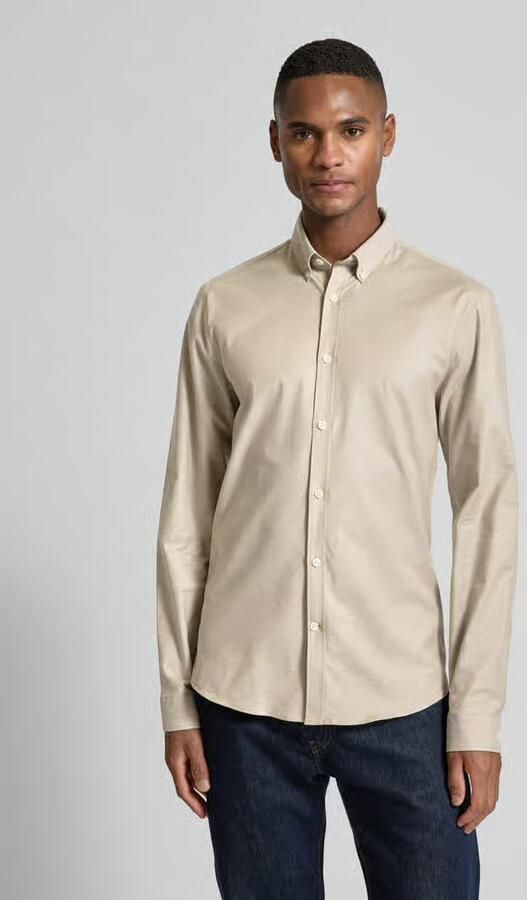 Lindbergh Slim fit vrijetijdsoverhemd met knoopsluiting model 'Oxford' - Foto 2