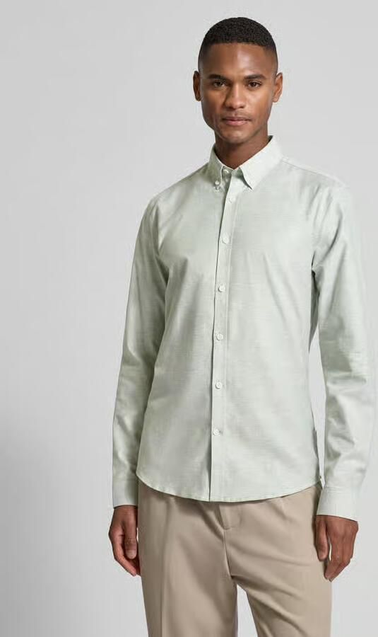 Lindbergh Slim fit vrijetijdsoverhemd met knoopsluiting model 'Oxford' - Foto 2