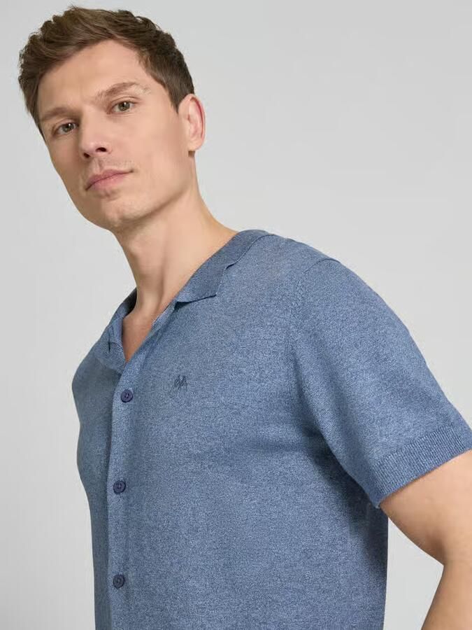 Lindbergh Slim fit vrijetijdsoverhemd met logostitching model 'Ecovero'