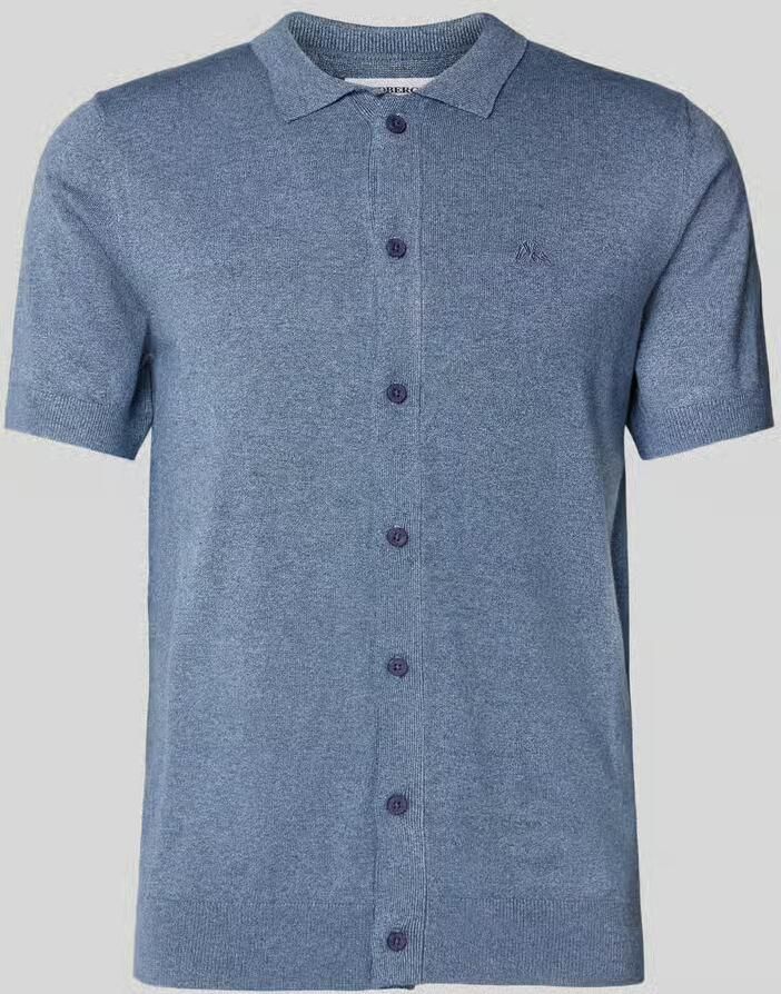 Lindbergh Slim fit vrijetijdsoverhemd met logostitching model 'Ecovero' - Foto 2