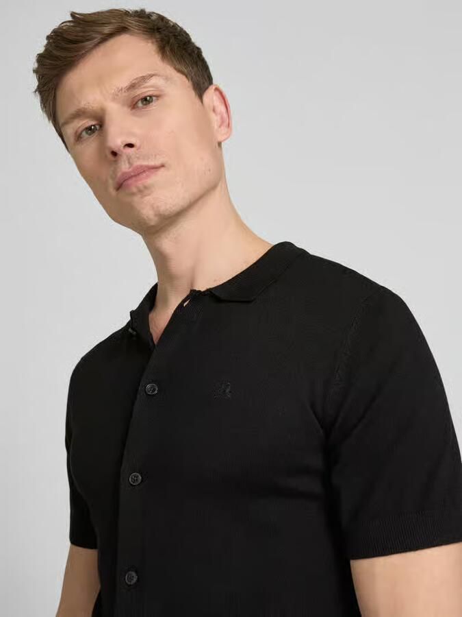 Lindbergh Slim fit vrijetijdsoverhemd met logostitching model 'Ecovero'