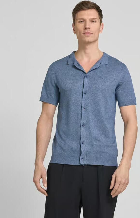 Lindbergh Slim fit vrijetijdsoverhemd met logostitching model 'Ecovero' - Foto 3