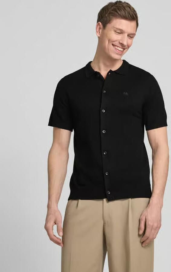 Lindbergh Slim fit vrijetijdsoverhemd met logostitching model 'Ecovero' - Foto 3