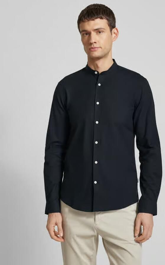 Lindbergh Slim fit vrijetijdsoverhemd met opstaande kraag model 'Oxford' - Foto 9