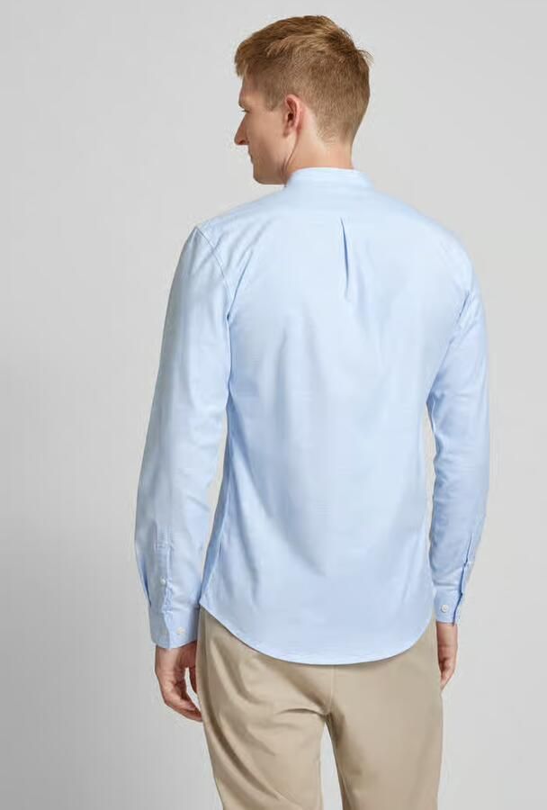 Lindbergh Slim fit vrijetijdsoverhemd met opstaande kraag model 'Oxford' - Foto 7