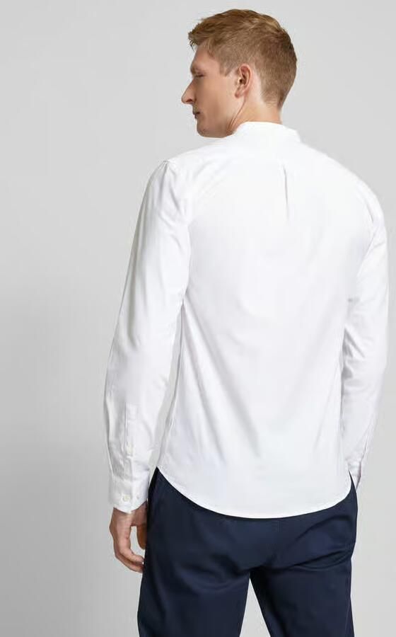 Lindbergh Slim fit vrijetijdsoverhemd met opstaande kraag model 'Oxford' - Foto 3