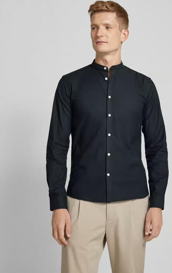 Lindbergh Slim fit vrijetijdsoverhemd met opstaande kraag model 'Oxford' - Foto 8