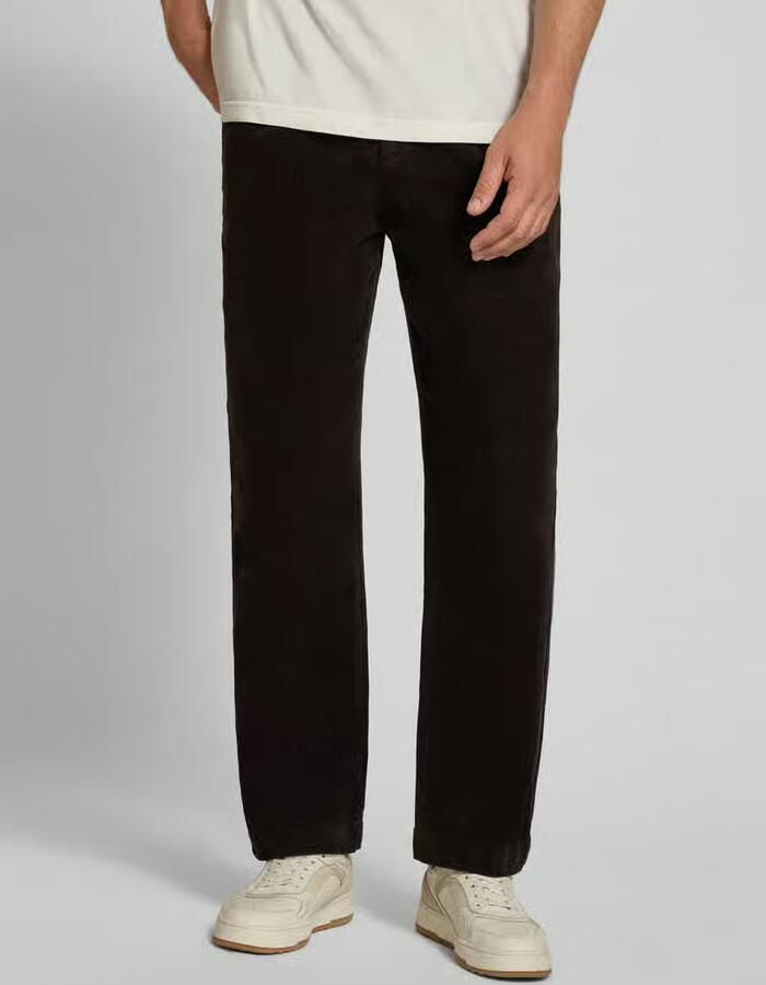 Lindbergh straight fit broek van katoenmix in corduroy look - Foto 2