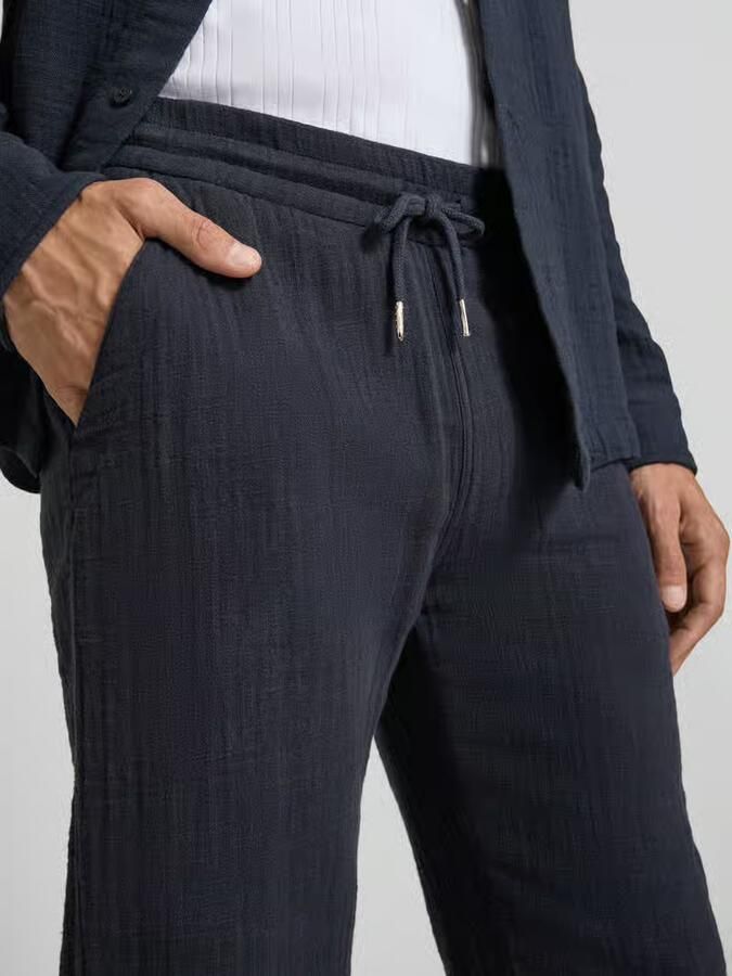 Lindbergh straight fit joggingbroek in mousseline-look
