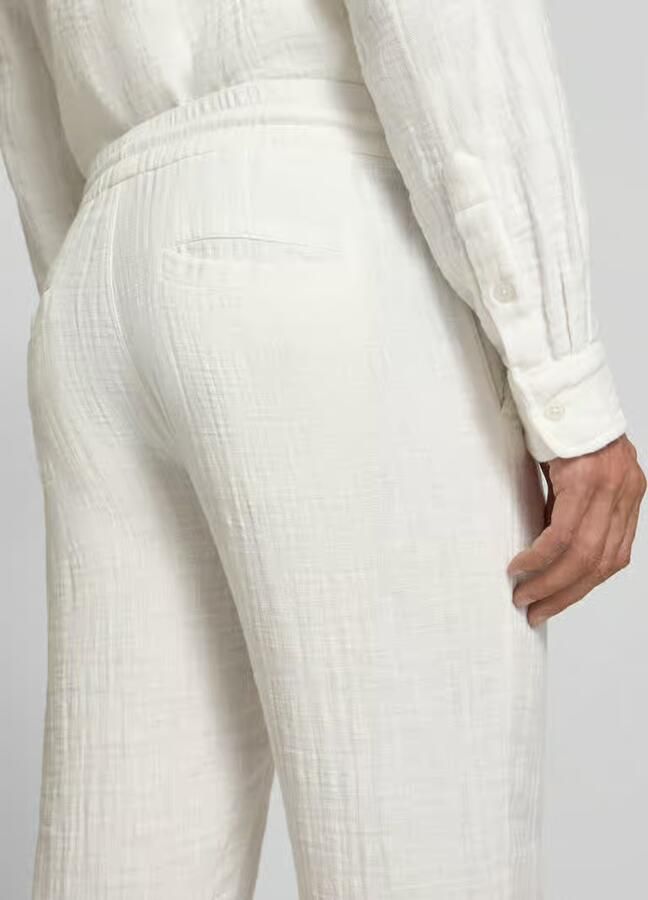Lindbergh straight fit joggingbroek in mousseline-look