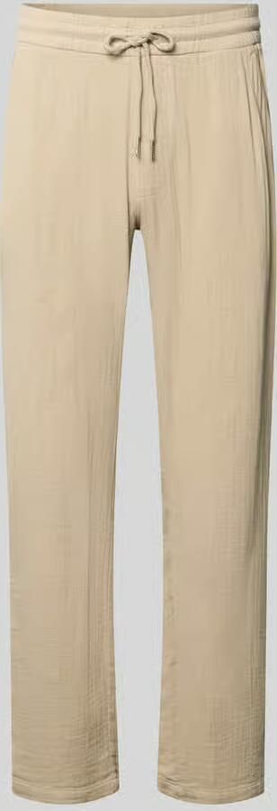Lindbergh straight fit joggingbroek in mousseline-look - Foto 2