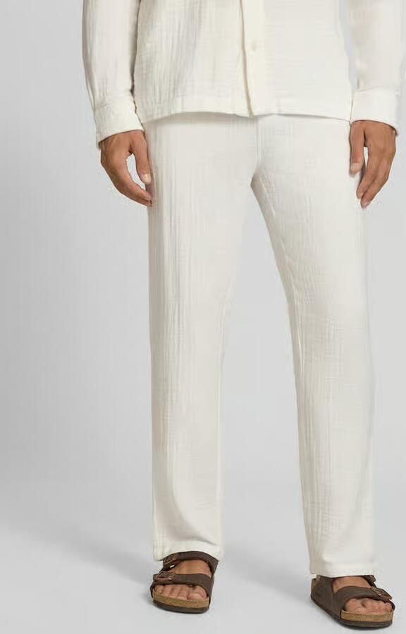 Lindbergh straight fit joggingbroek in mousseline-look - Foto 3