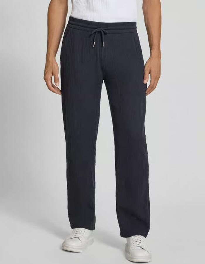 Lindbergh straight fit joggingbroek in mousseline-look - Foto 3