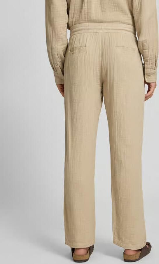 Lindbergh straight fit joggingbroek in mousseline-look - Foto 3