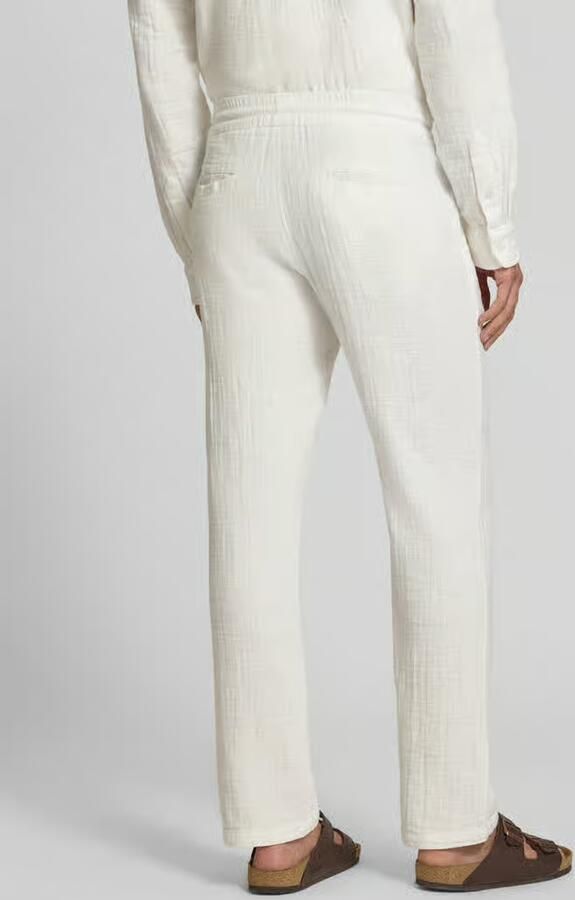 Lindbergh straight fit joggingbroek in mousseline-look