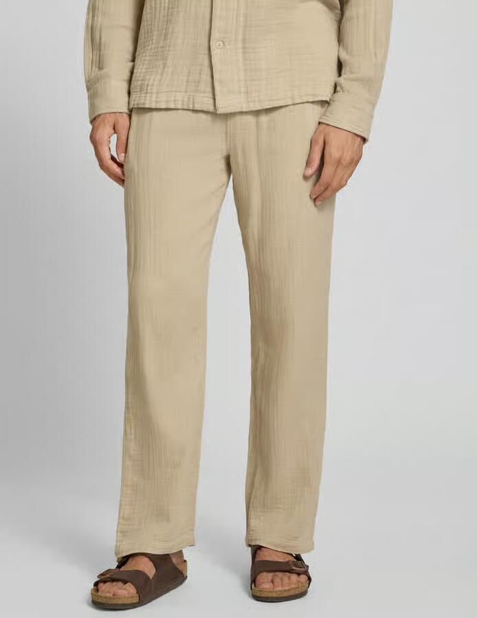 Lindbergh straight fit joggingbroek in mousseline-look - Foto 2