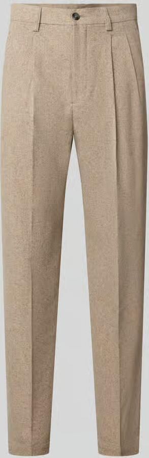 Lindbergh straight fit stoffen broek met katoen-aandeel