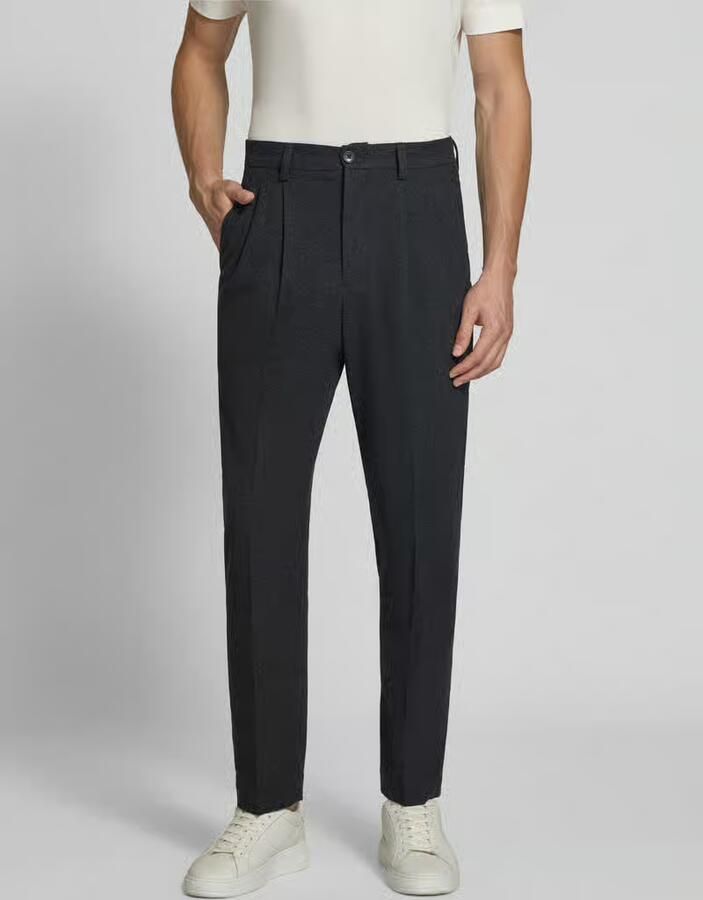 Lindbergh straight fit stoffen broek met katoen-aandeel - Foto 3