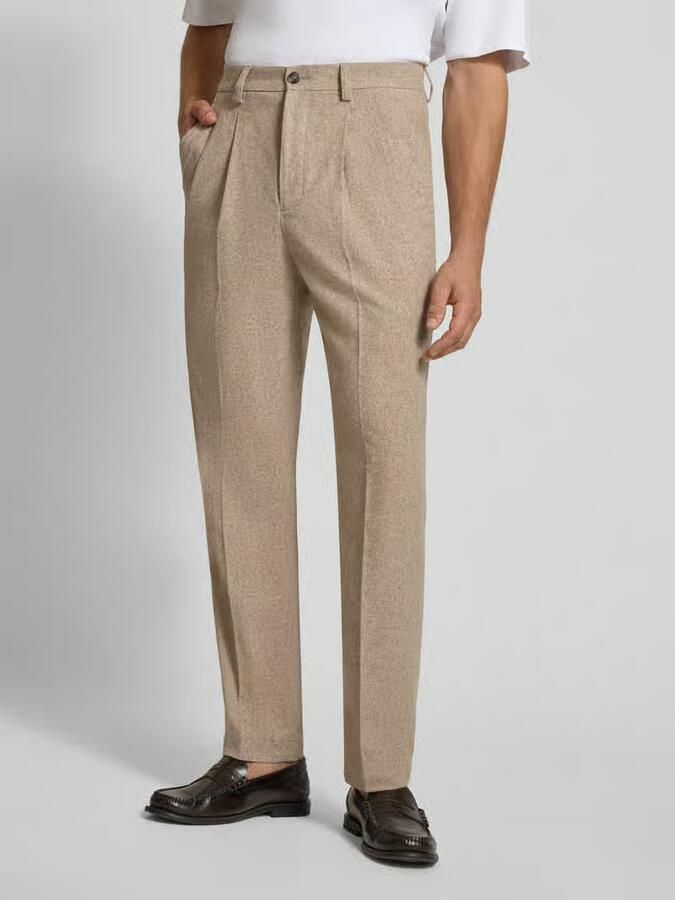 Lindbergh straight fit stoffen broek met katoen-aandeel - Foto 2