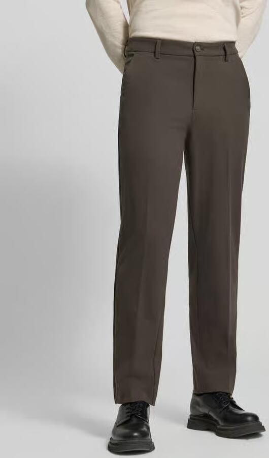 Lindbergh straight fit stoffen broek met viscose - Foto 3