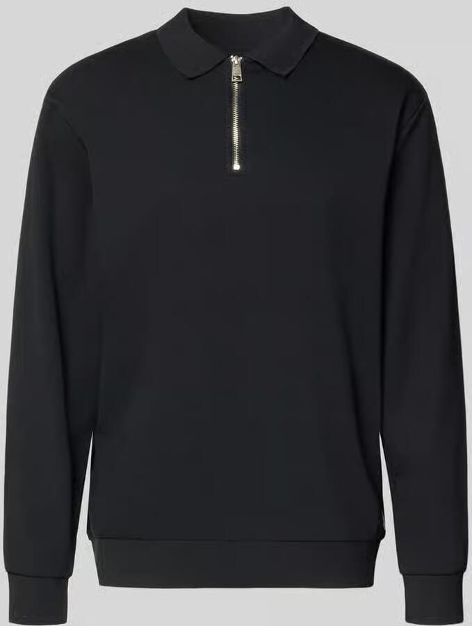 Lindbergh Sweatshirt met polokraag en ritssluiting - Foto 2