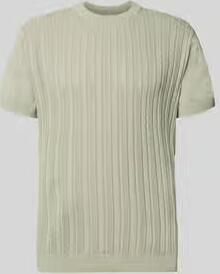 Lindbergh T-shirt met kabelpatroon