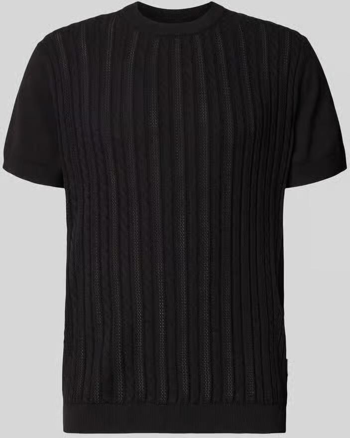 Lindbergh T-shirt met kabelpatroon